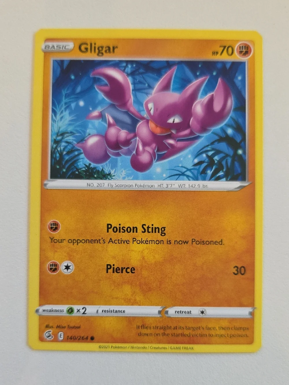 Pokemon Gligar And Gliscor Trading Card